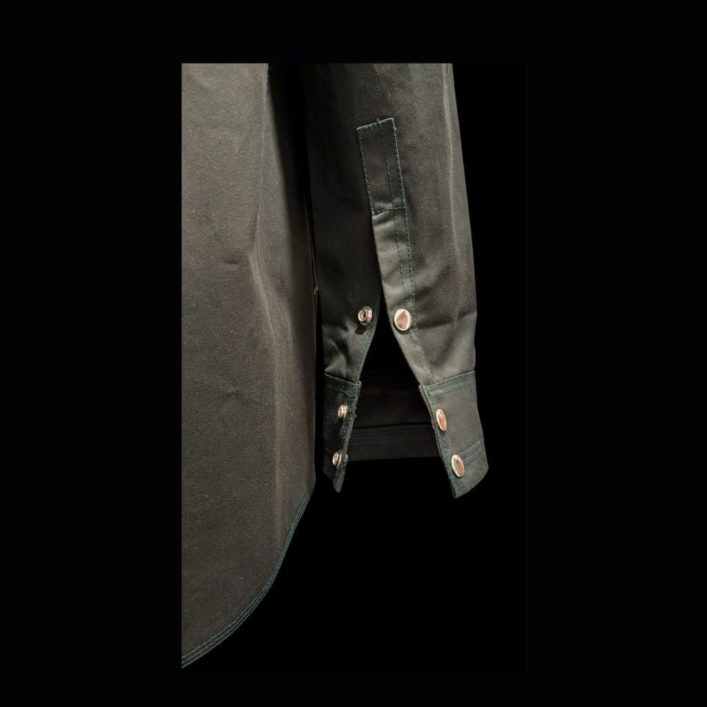 Fire Resistant Shirts for Men Snaps Down Water Repellent FR Welding Jackets, Khaki