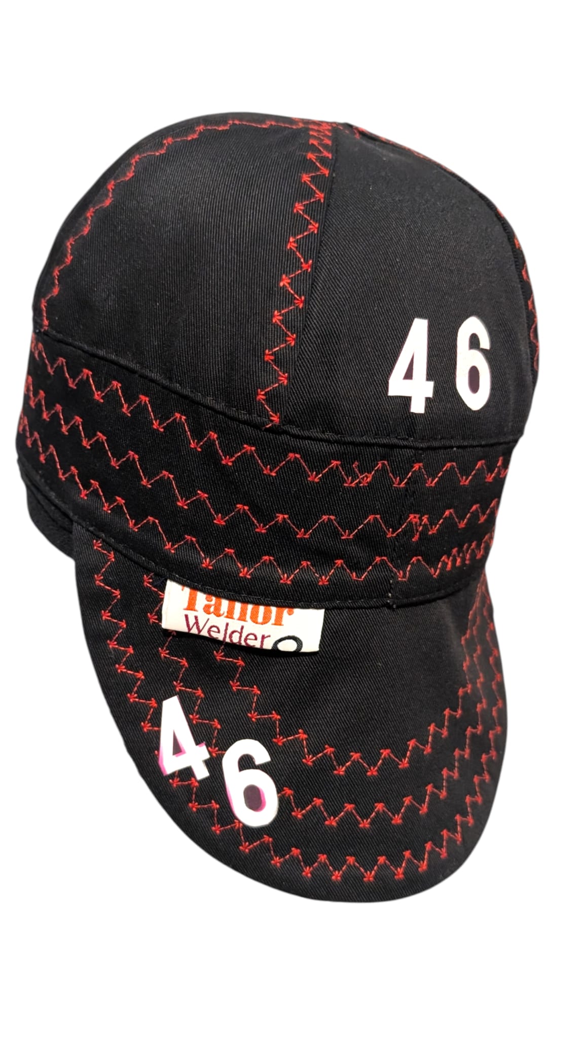 black 46- Resistant Welding Cap with Stitch Detail – Durable Beanie for Welders