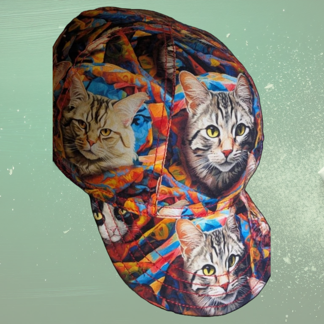 Cats Flame-Resistant Welding Cap with Stitch Detail – Durable Beanie for Welders