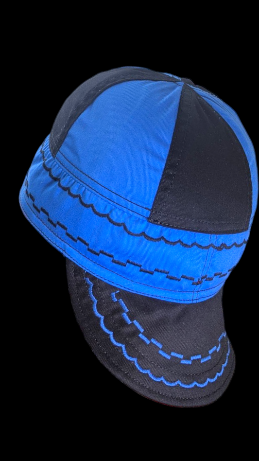 Blue - Resistant Welding Cap with Stitch Detail – Durable Beanie for Welders