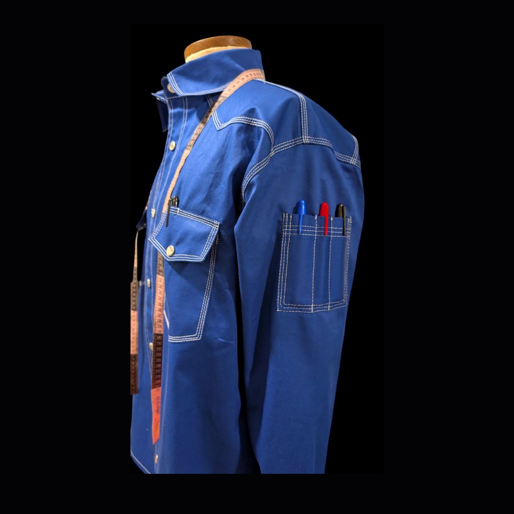 Fire Resistant Shirts for Men Snaps Down Water Repellent FR Welding Jackets, Blue