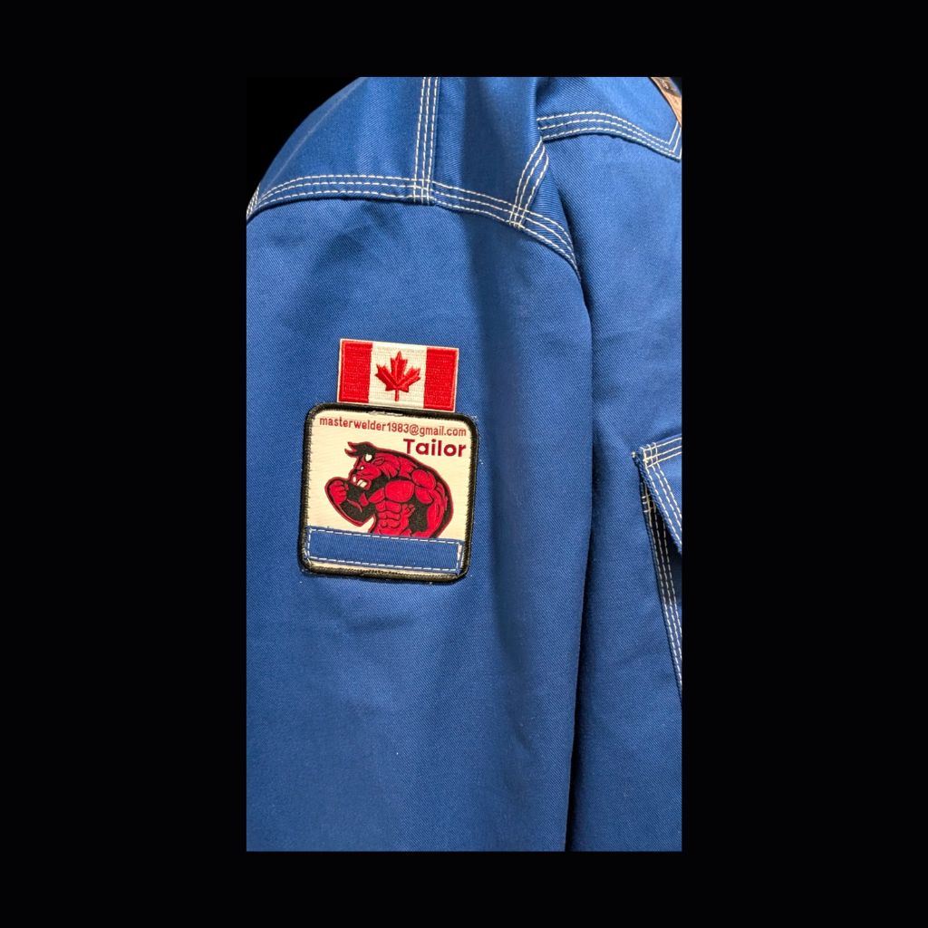 Fire Resistant Shirts for Men Snaps Down Water Repellent FR Welding Jackets, Blue