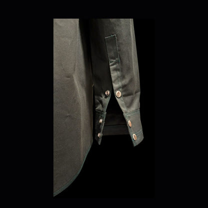 Fire Resistant Shirts for Men Snaps Down Water Repellent FR Welding Jackets, Khaki