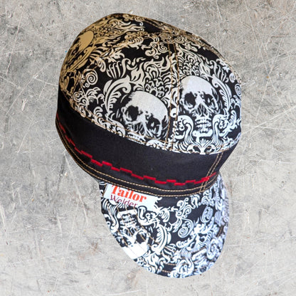 Skull Flame-Resistant Welding Cap with Stitch Detail – Durable Beanie for Welders