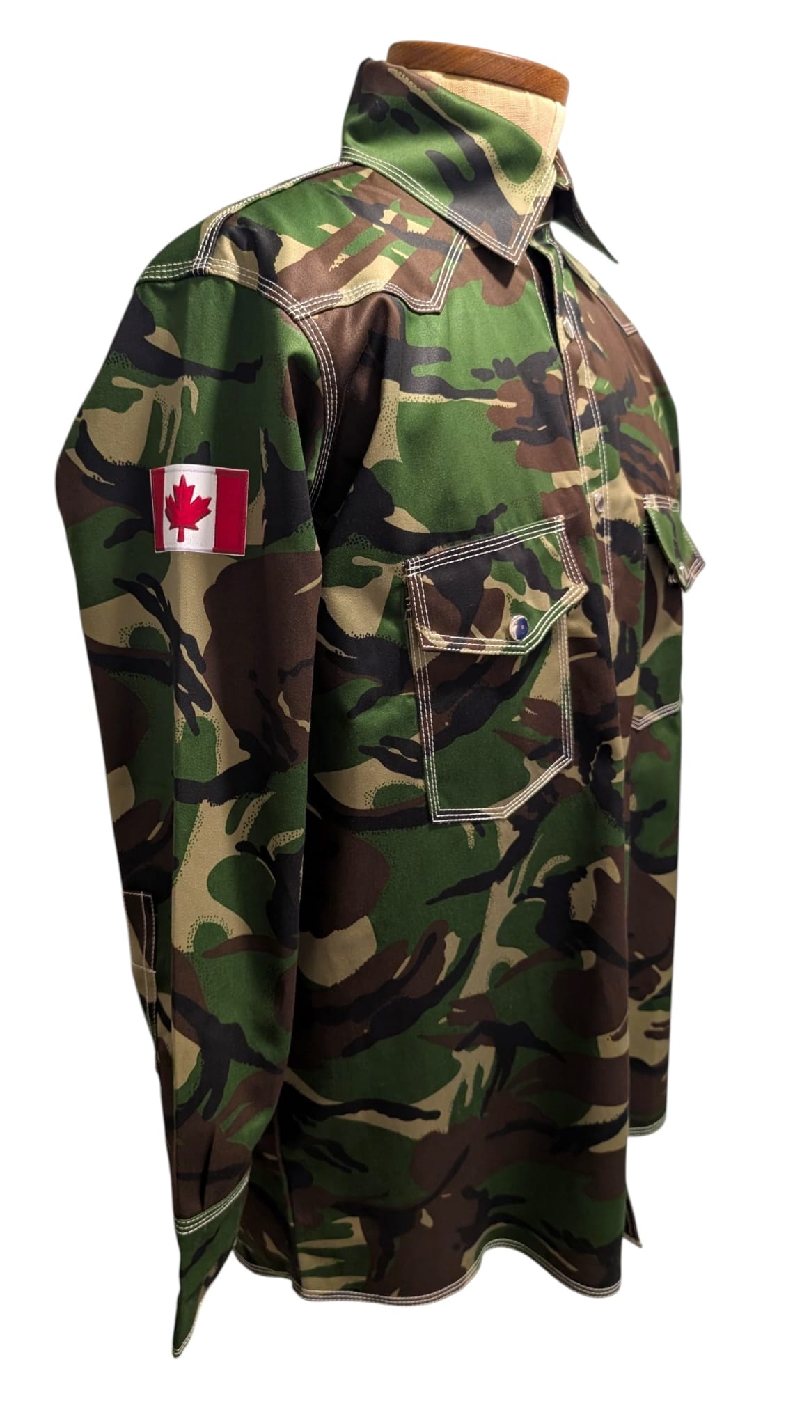Fire Resistant Shirts for Men Snaps Down Water Repellent FR Welding Jackets, Khaki