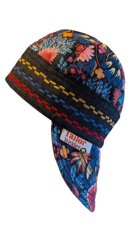 custom-made mixed pattern- Resistant Welding Cap with Stitch Detail – Durable Beanie for Welders (Copy)