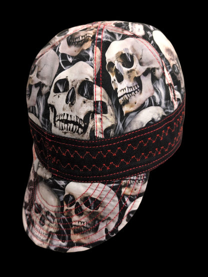 skeleton- Resistant Welding Cap with Stitch Detail – Durable Beanie for Welders
