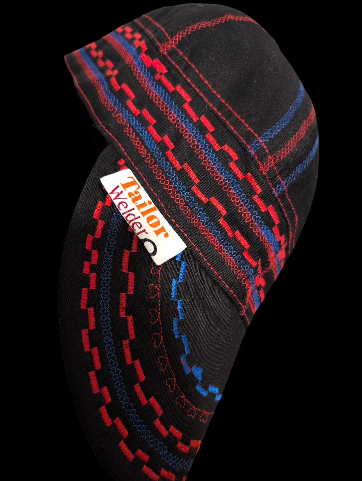custom-made mixed pattern- Resistant Welding Cap with Stitch Detail – Durable Beanie for Welders